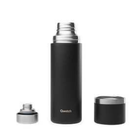 Thermo inox isotherm - Mat - Zwart - 750ml - Qwetch