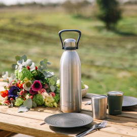 Isothermische drinkfles van roestvrij staal 1,5 l met handvat - Qwetch