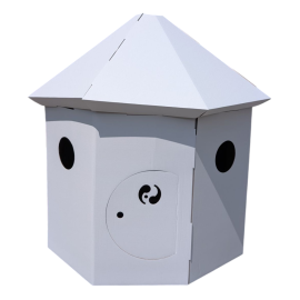 Paperpod - Witte kartonnen hut