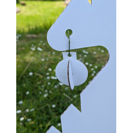 Paperpod - Witte kartonnen dennenboom
