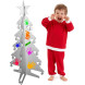 Paperpod - Witte kartonnen kerstboom pakket van 5