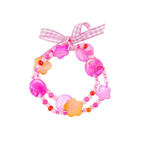 set de 2 bracelets perles rose/orange Ciske set de 2 bracelets perles rose/orange Ciske