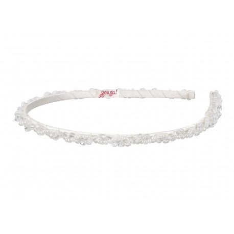 diadème blanc à perles Flores diadème blanc à perles Flores