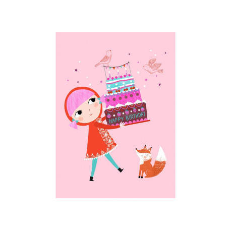 carte postale Rebecca Jones 'Happy Birthday Cake' carte postale Rebecca Jones 'Happy Birthday Cake'