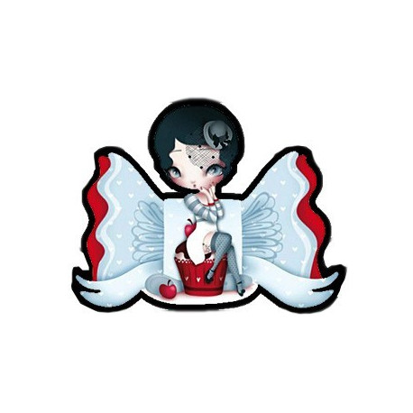 ravissante broche avec pin-up sur cupcake ravissante broche avec pin-up sur cupcake