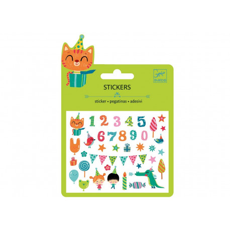Setje puffy stickers - Verjaardag Setje puffy stickers - Verjaardag