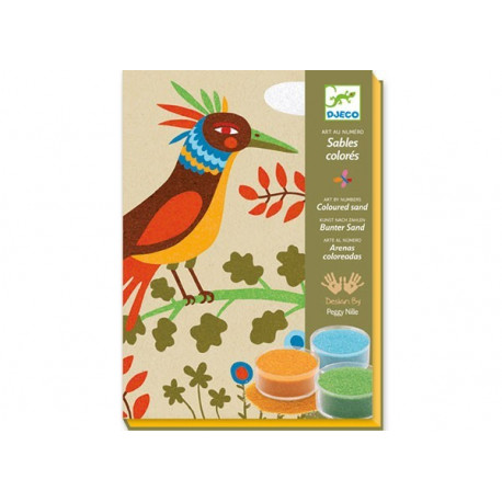 Schitterende zand knutseldoos - Paradijsvogels Schitterende zand knutseldoos - Paradijsvogels