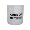 Grote grijze opbergzak - Hands off my things