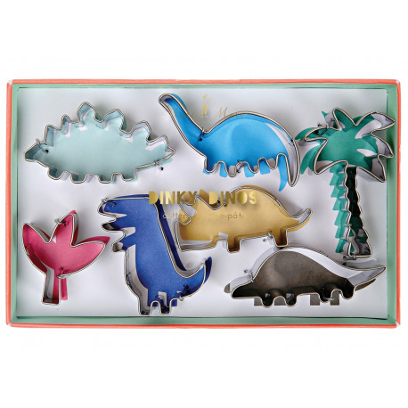 set van 7 koekjesvormen 'Dinky Dinosaurs' set van 7 koekjesvormen 'Dinky Dinosaurs'