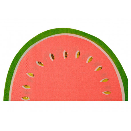 Set van 16 watermeloen servetten