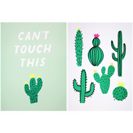 Set van 2 posters - Cactus & Can't touch this*