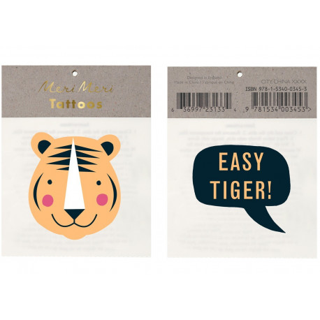 Te gek setje met 2 Easy Tiger plaktattoos Te gek setje met 2 Easy Tiger plaktattoos