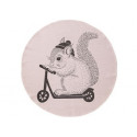 poederroze tapijt 'Squirrel On Skate Board'*