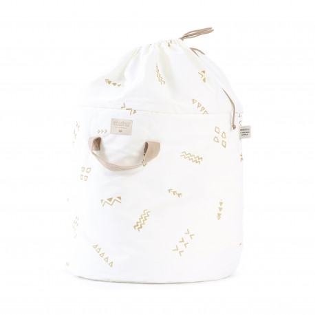 bamboo small speelgoedzak gold secrets-white bamboo small speelgoedzak gold secrets-white