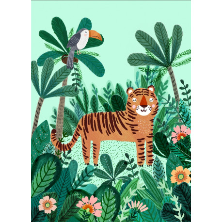 postkaart - tiger