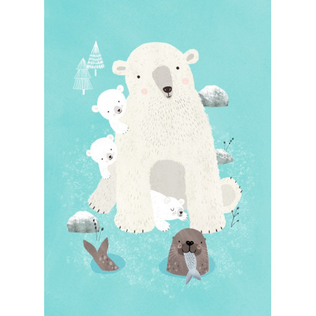 postkaart - Nanook & cubs postkaart - Nanook & cubs