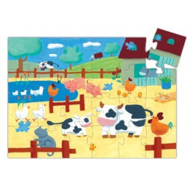 Leuke puzzel - De koeien op de boerderij - 24 stukjes