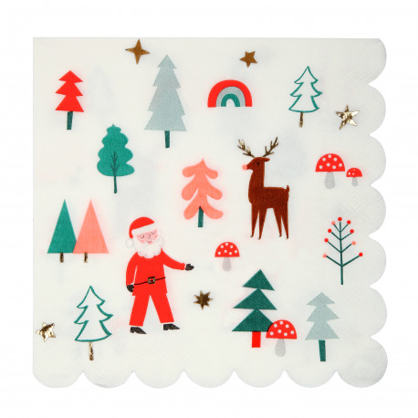 set van 20 servetten Kerstmis - large set van 20 servetten Kerstmis - large