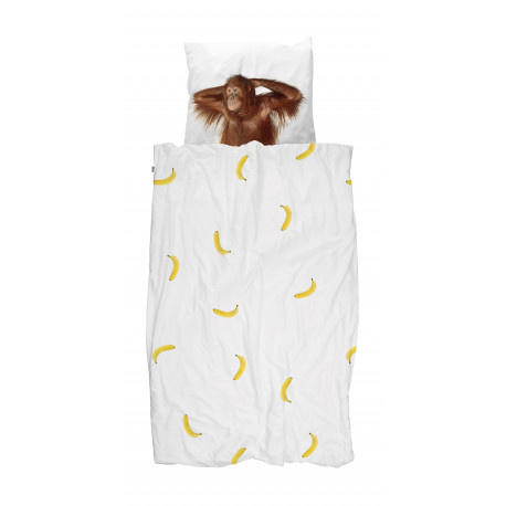 1-persoons bedset - Banana Monkey