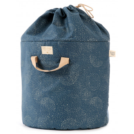 bamboo small speelgoedzak gold bubble-night blue bamboo small speelgoedzak gold bubble-night blue