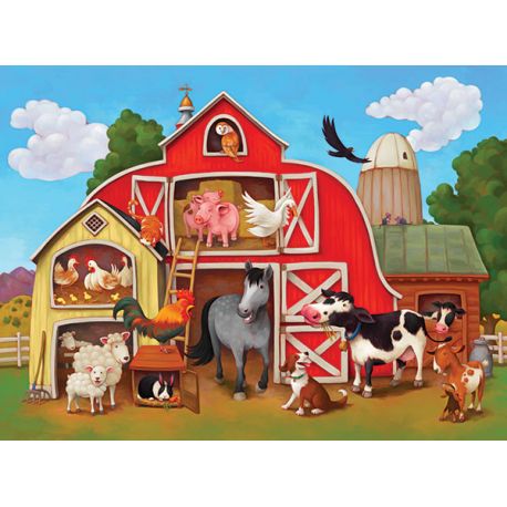 100 st puzzel & poster boerderij