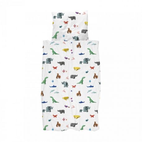 1-persoons bedset Paper Zoo