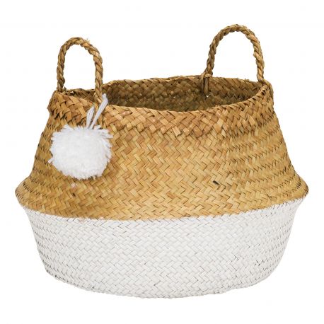 Medium mand pompom white Medium mand pompom white