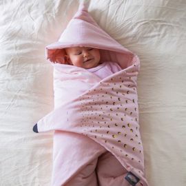 Baby slaapzak in biologisch katoen 76 x 40 cm Roze