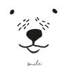 Muursticker Ours smile