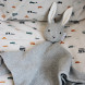 Milo knuffeldoekje Rabbit grey melange