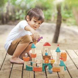 Pastelkleurige set van 40 blokken - PlanLifestyle