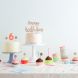 Gouden 'Happy Birthday' taartversiering in acryl