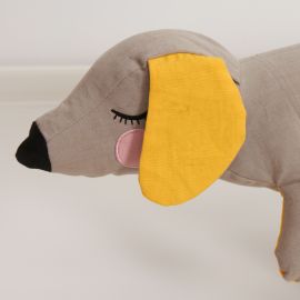 knuffel - lazy puppy grey